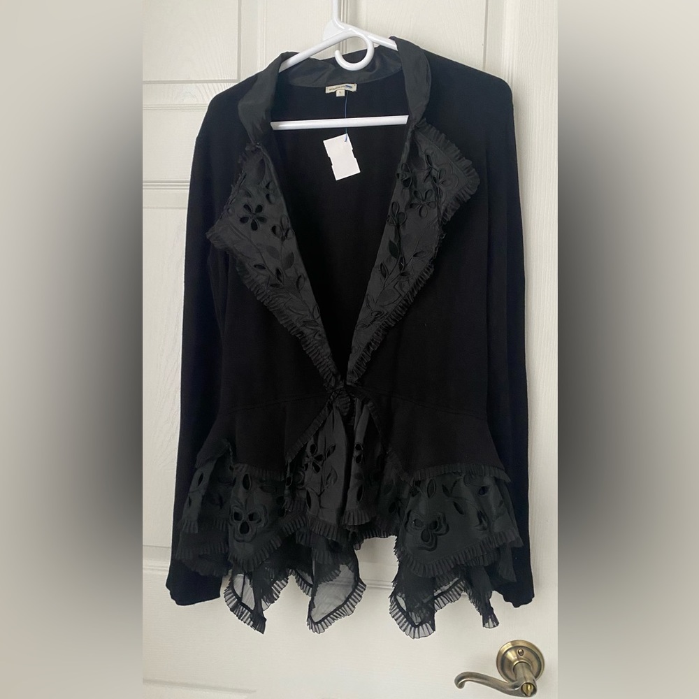 Black jacket lightweight could be used as fancy, elegant, and even gothic